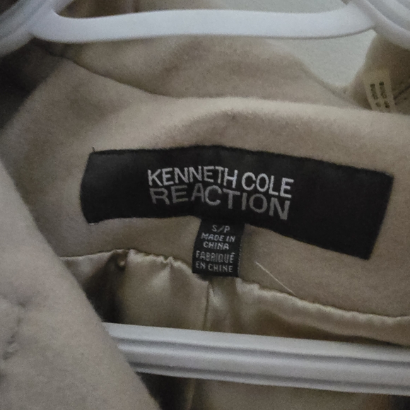 Kenneth Cole Beige Double-Breasted Pea Coat - Picture 4 of 7